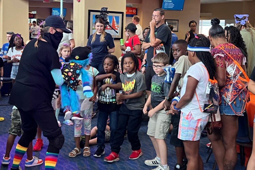 The UF Lastinger Center hosted Game Time on Saturday which celebrated the second year of the New Worlds Reading Initiative.